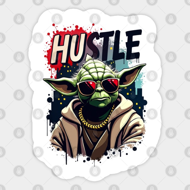 Hustle hard - Hustle hard: Galactic Superhero Fierce Street Style Sticker by Steve
